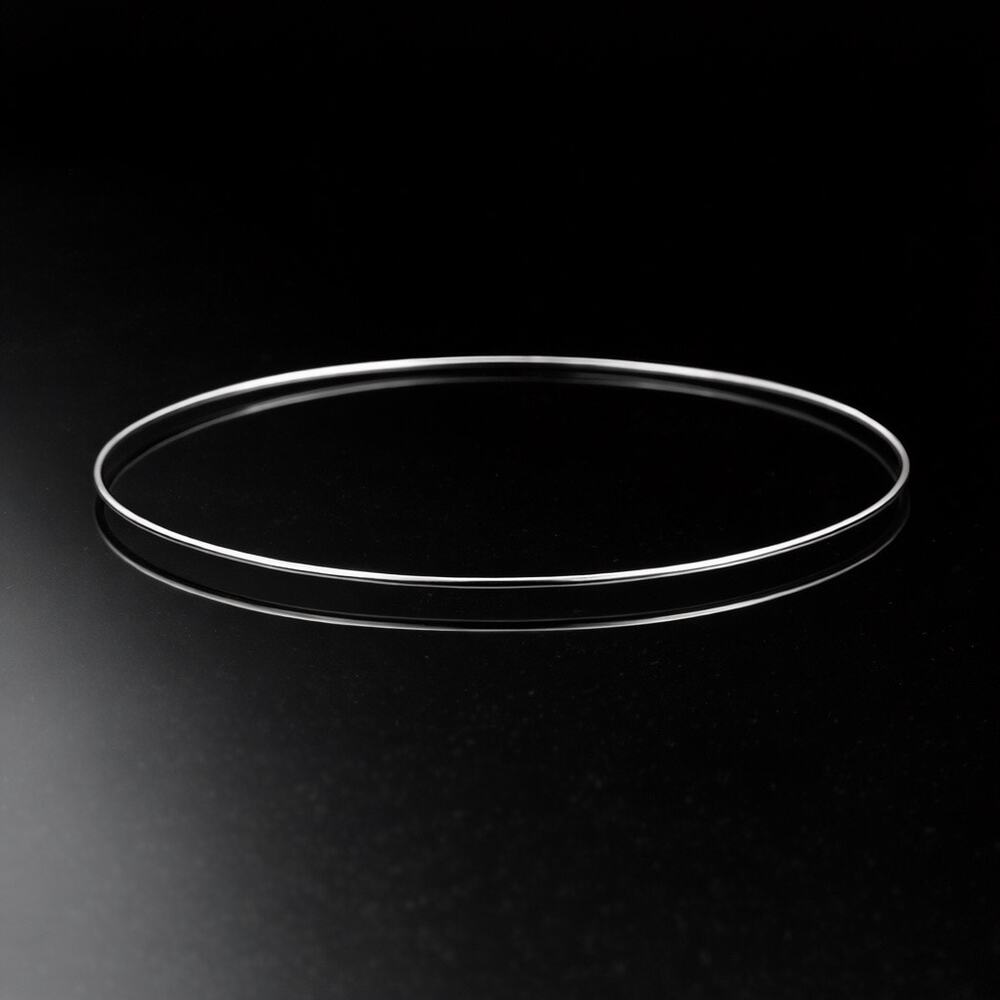 Minimalist Thin Silver Bangle Bracelet Fine Simple Circle Wire Bangle